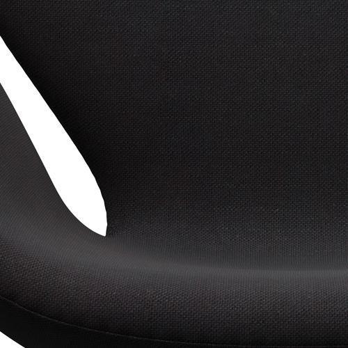 Fritz Hansen Chaise salon de cygne, aluminium brossé en satin / Sunniva Black (683)