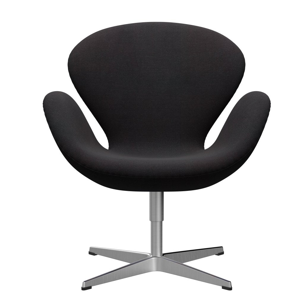 Sillón Fritz Hansen Swan, aluminio cepillado con satén/Sunniva Black (683)