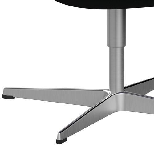 Sedia fritz Hansen Swan Lounge, alluminio spazzolato in raso/Sunniva Nero/Grigio scuro