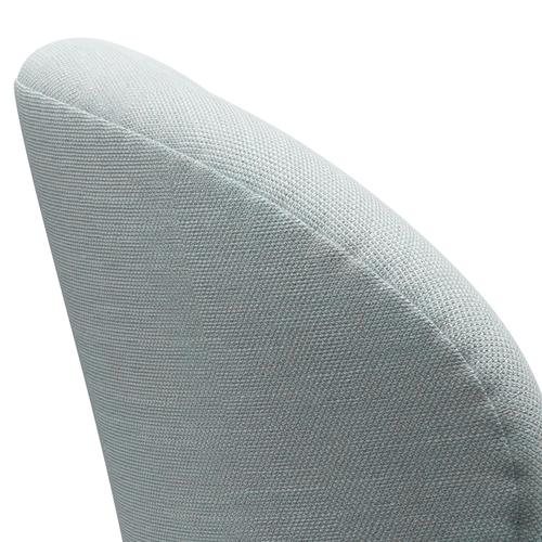 Fritz Hansen Chaise salon de cygne, aluminium brossé en satin / sunniva blanc / bleu clair