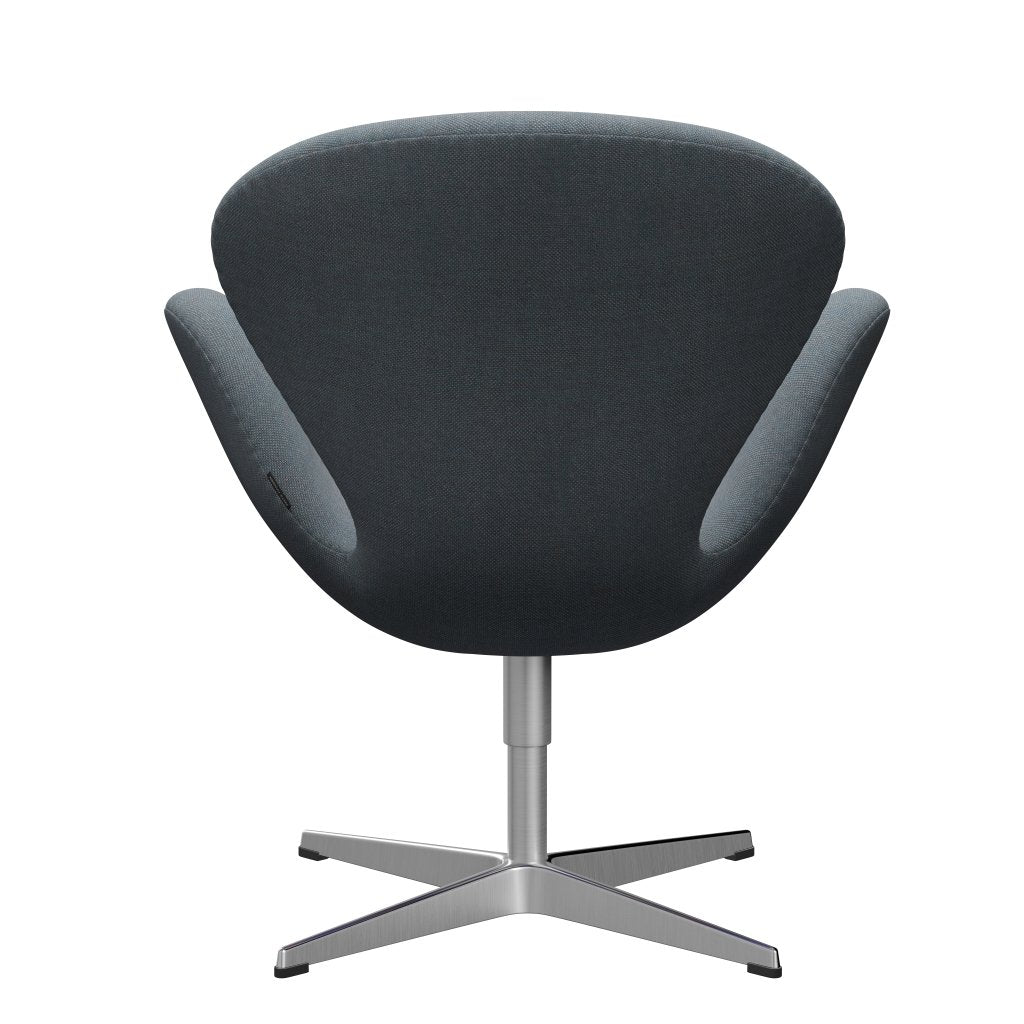 Fritz Hansen Swan Lounge Stuhl, Satin gebürstet Aluminium/Sunniva Weichblau