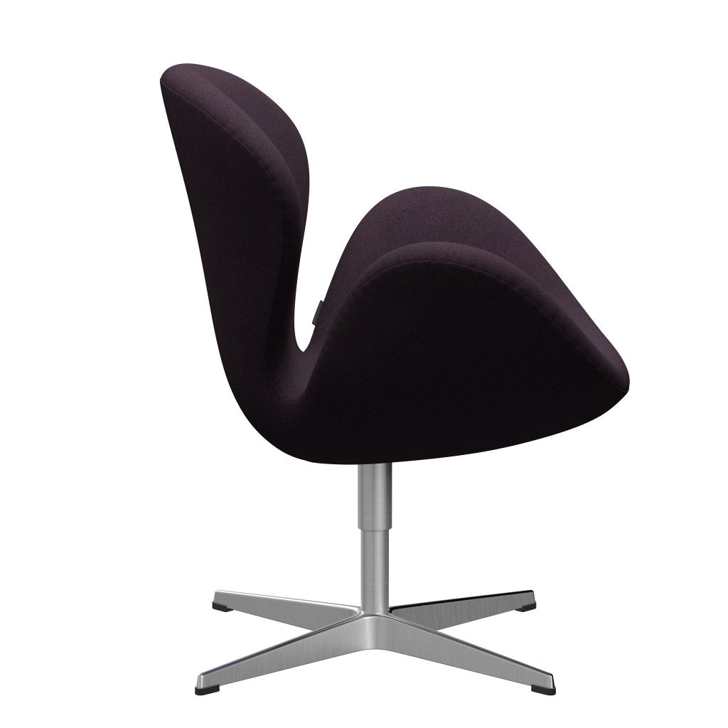 Fritz Hansen Swan Lounge Chair, Satin gebürstet Aluminium/Tonus Aubergine