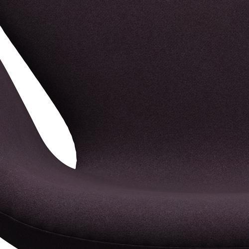 Fritz Hansen Swan Lounge Chair, Satin gebürstet Aluminium/Tonus Aubergine