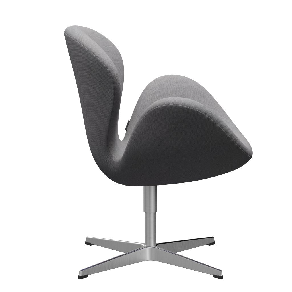 Sillón Fritz Hansen Swan, aluminio cepillado con satén/tono gris claro