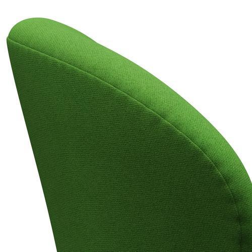 Sedia fritz Hansen Swan Lounge, alluminio spazzolato in raso/tono verde chiaro