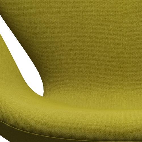 Sillón Fritz Hansen Swan, aluminio cepillado con satén/tono de lima verde