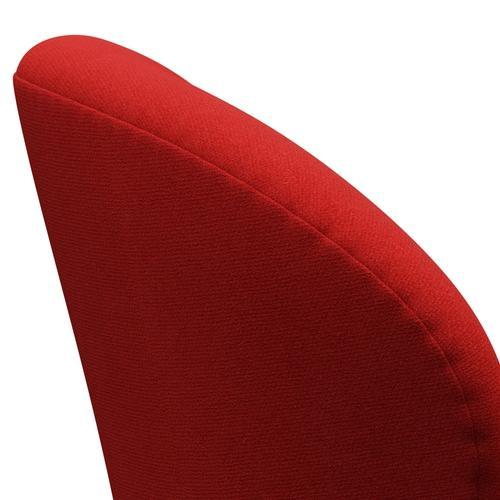 Sillón Fritz Hansen Swan, aluminio cepillado por satén/tono naranja/rojo