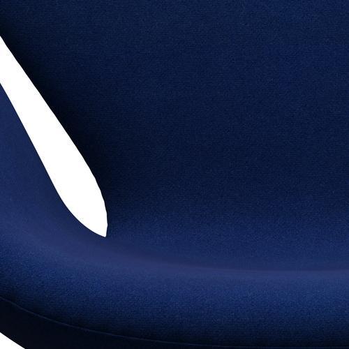 Silla de salón Fritz Hansen Swan, aluminio cepillado por satén/Tonus Royal Blue