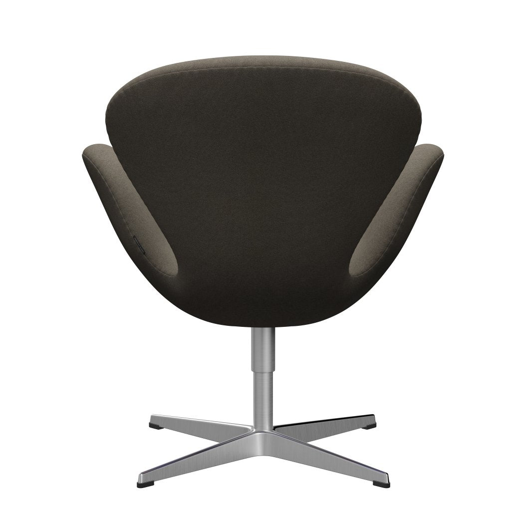 Fritz Hansen Swan Lounge Stuhl, Satin gebürstet Aluminium/Tonus staubbraun