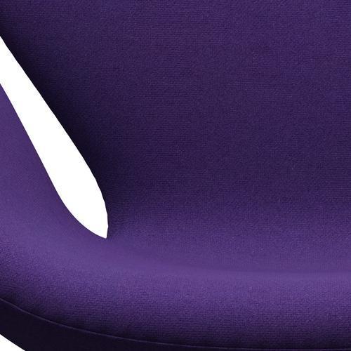 Fritz Hansen Chaise salon de cygne, aluminium en satin et violet en satin