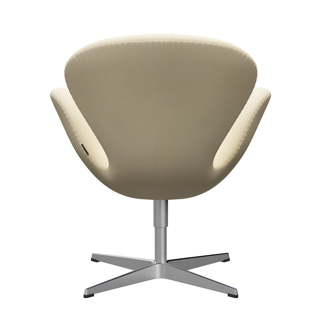 Fritz Hansen Chaise salon de cygne, aluminium en satin en aluminium / tonus blanc