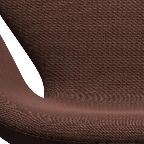 Fritz Hansen Chaise salon de cygne, laquée noire / capture marron / rose clair