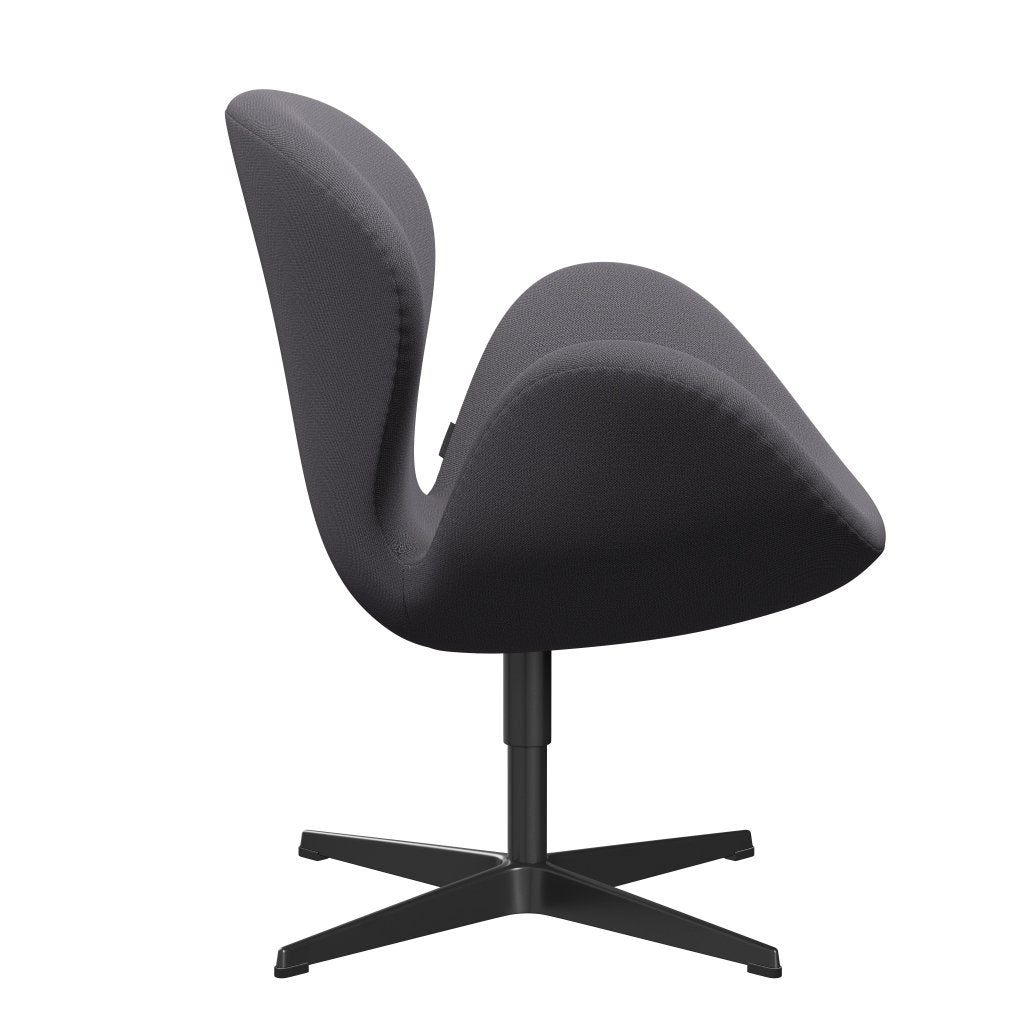 Sedia da salotto Fritz Hansen Swan, laccatura nera/cattura grigio scuro