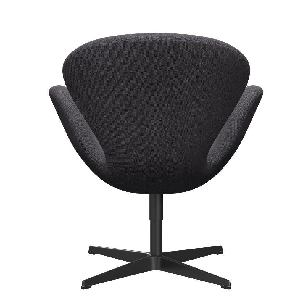 Sedia da salotto Fritz Hansen Swan, laccatura nera/cattura grigio scuro