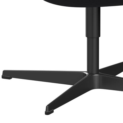 Sedia da salotto Fritz Hansen Swan, laccatura nera/cattura grigio scuro