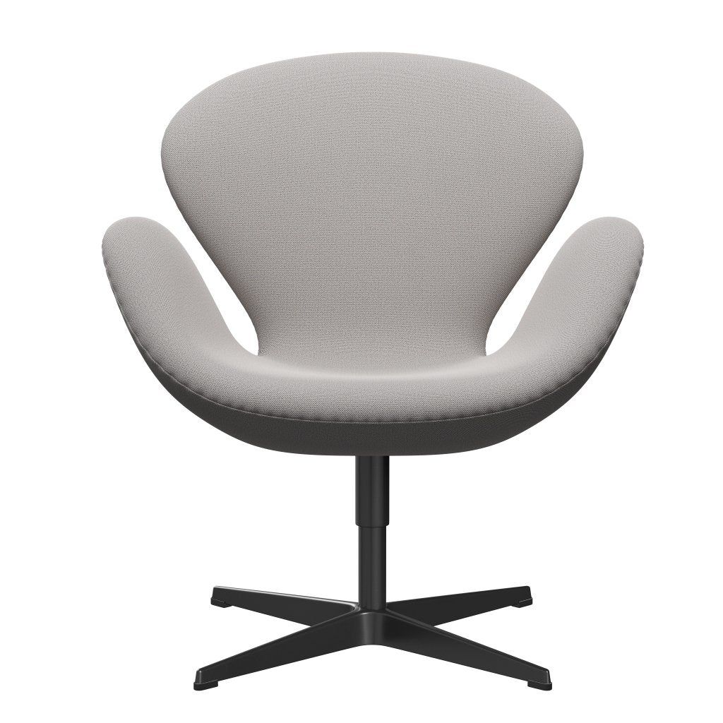 Sedia fritz Hansen Swan Lounge, laccatura nera/cattura grigio