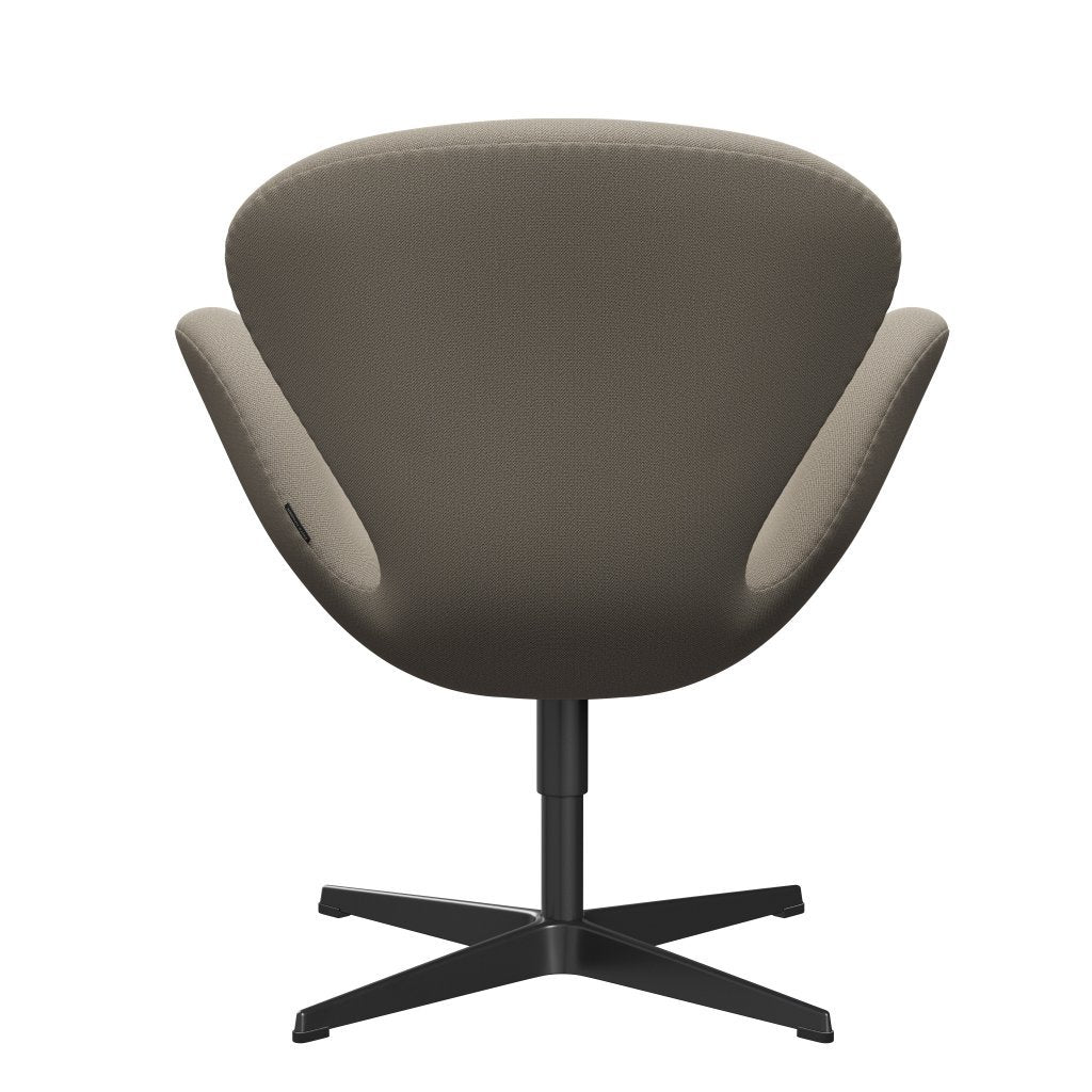 Sedia fritz Hansen Swan Lounge, laccatura nera/cattura grigia