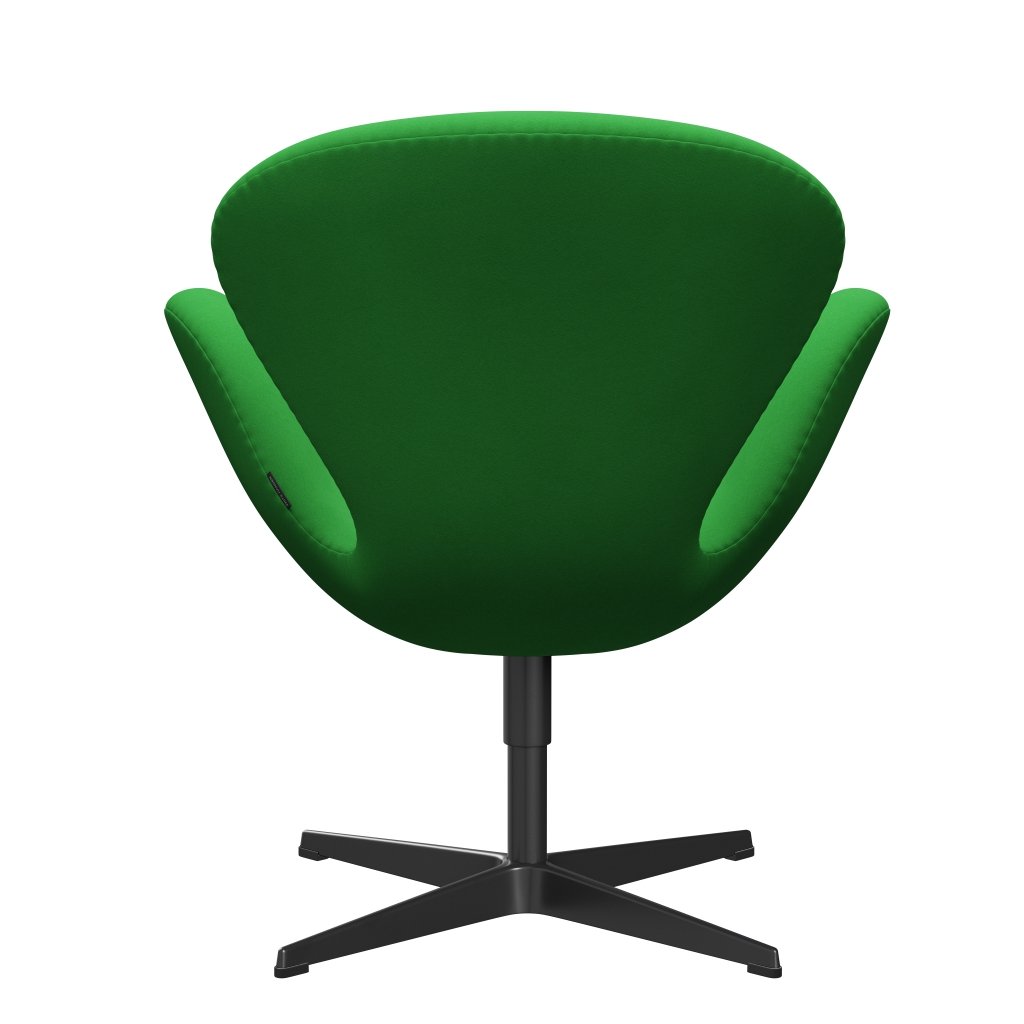 Fritz Hansen Swan Lounge Sillón, negro lacado/comodidad verde (68003)