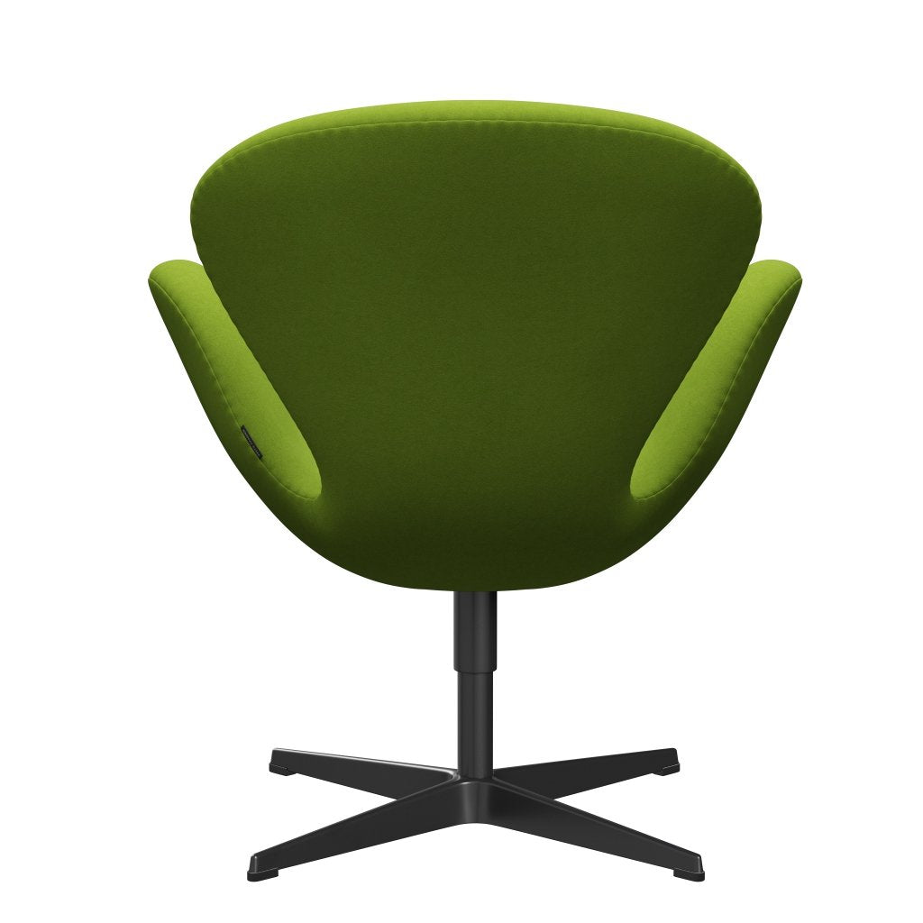 Fritz Hansen Swan Lounge Stuhl, schwarzer Lack/Comfort Green (68011)