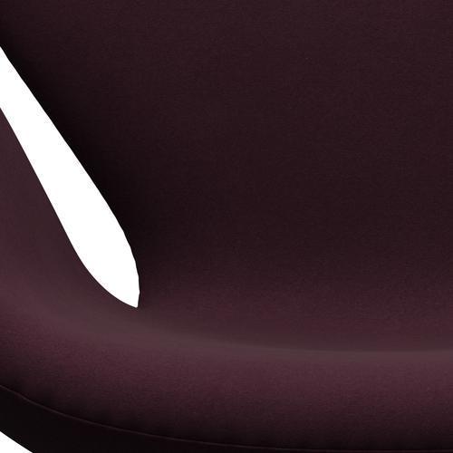 Fritz Hansen Swan Lounge stól, Black Lacquered/Comfort Light Bordeaux