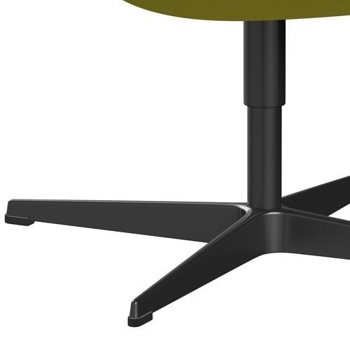 Sedia fritz Hansen Swan Lounge, giallo laccato nero/comfort