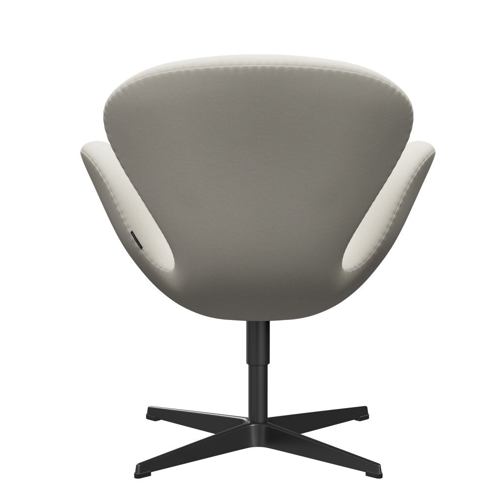 Fritz Hansen Swan Lounge Stuhl, schwarzer lackiert/bequem hellgrau