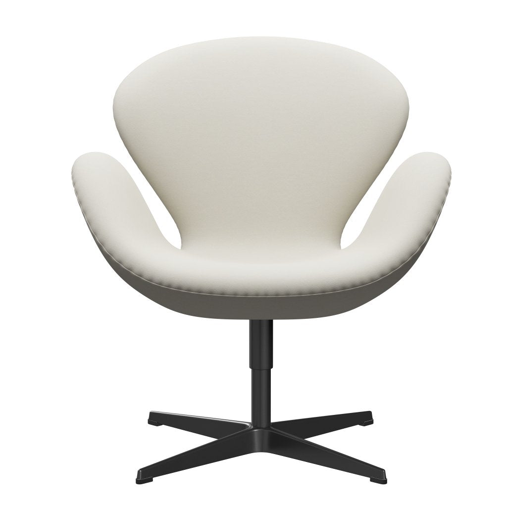 Fritz Hansen Swan Lounge Stuhl, schwarzer lackiert/bequem hellgrau