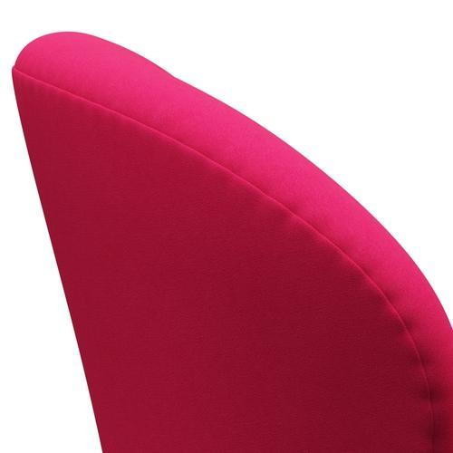 Sillón de cisne Fritz Hansen, lacado negro/comodidad rosa