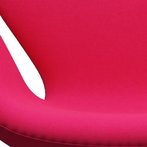 Sillón de cisne Fritz Hansen, lacado negro/comodidad rosa