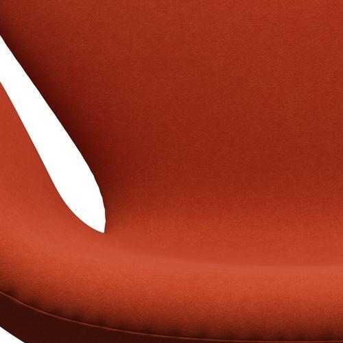 Fritz Hansen Swan Lounge Silla, lacado negro/comodidad de óxido rojo (09055)