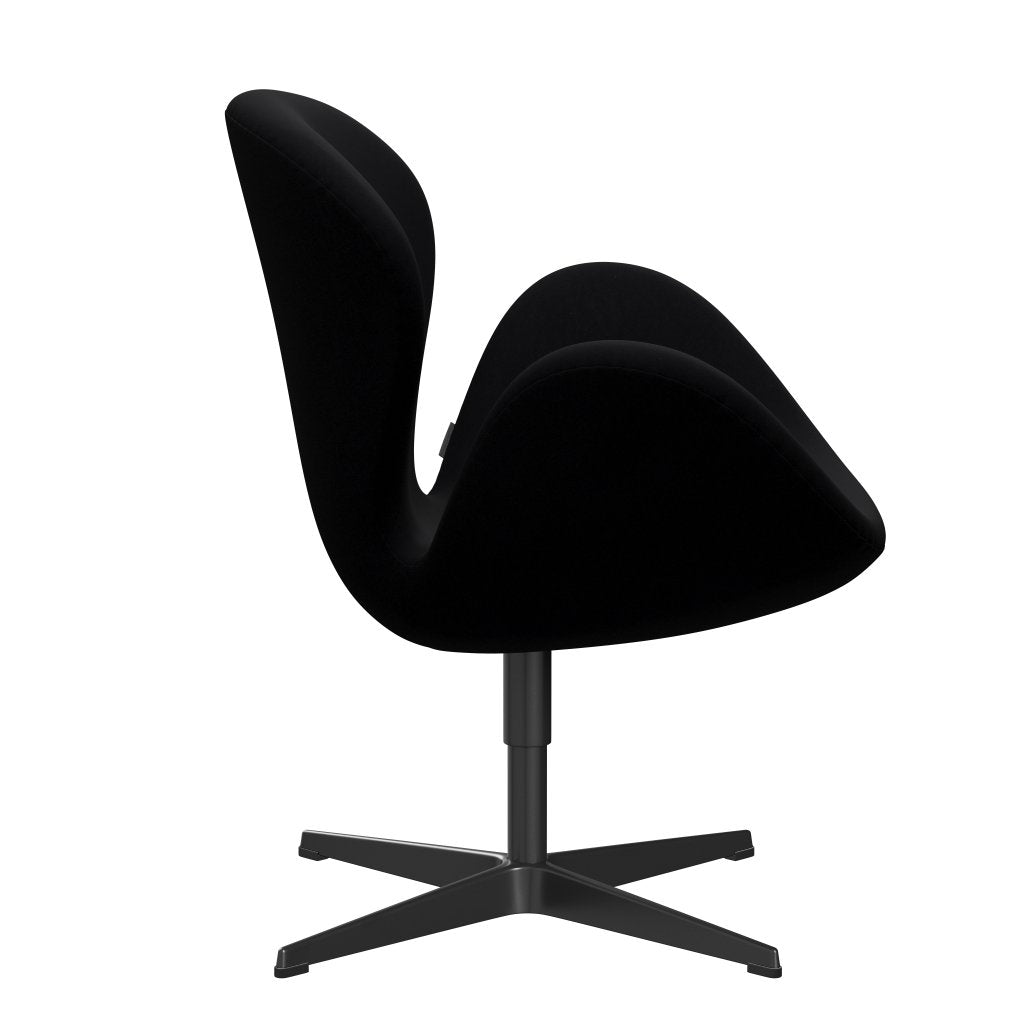 Fritz Hansen Swan Lounge Chair, Black Lacquered/Comfort Black (00050)