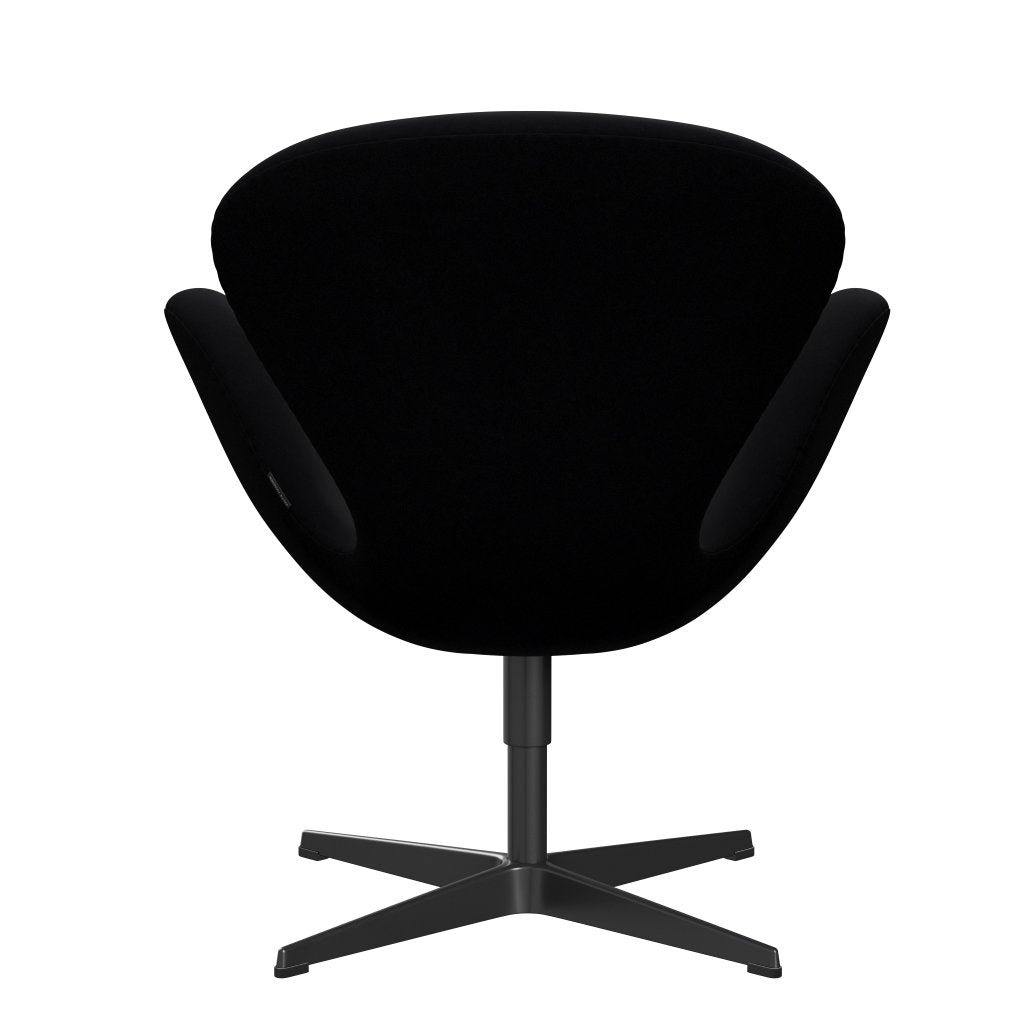 Fritz Hansen Chaise salon de cygne, noir laqué / confort noir (00050)