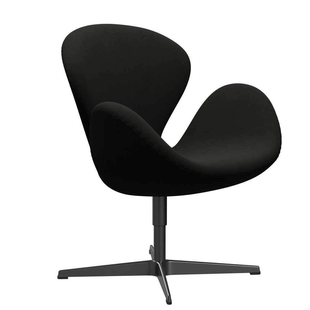 Sedia fritz Hansen Swan Lounge, nero laccato/comfort nero (61013)