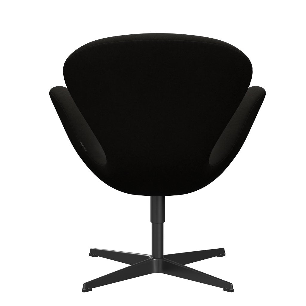 Fritz Hansen Chaise salon de cygne, noir laqué / confort noir (61013)