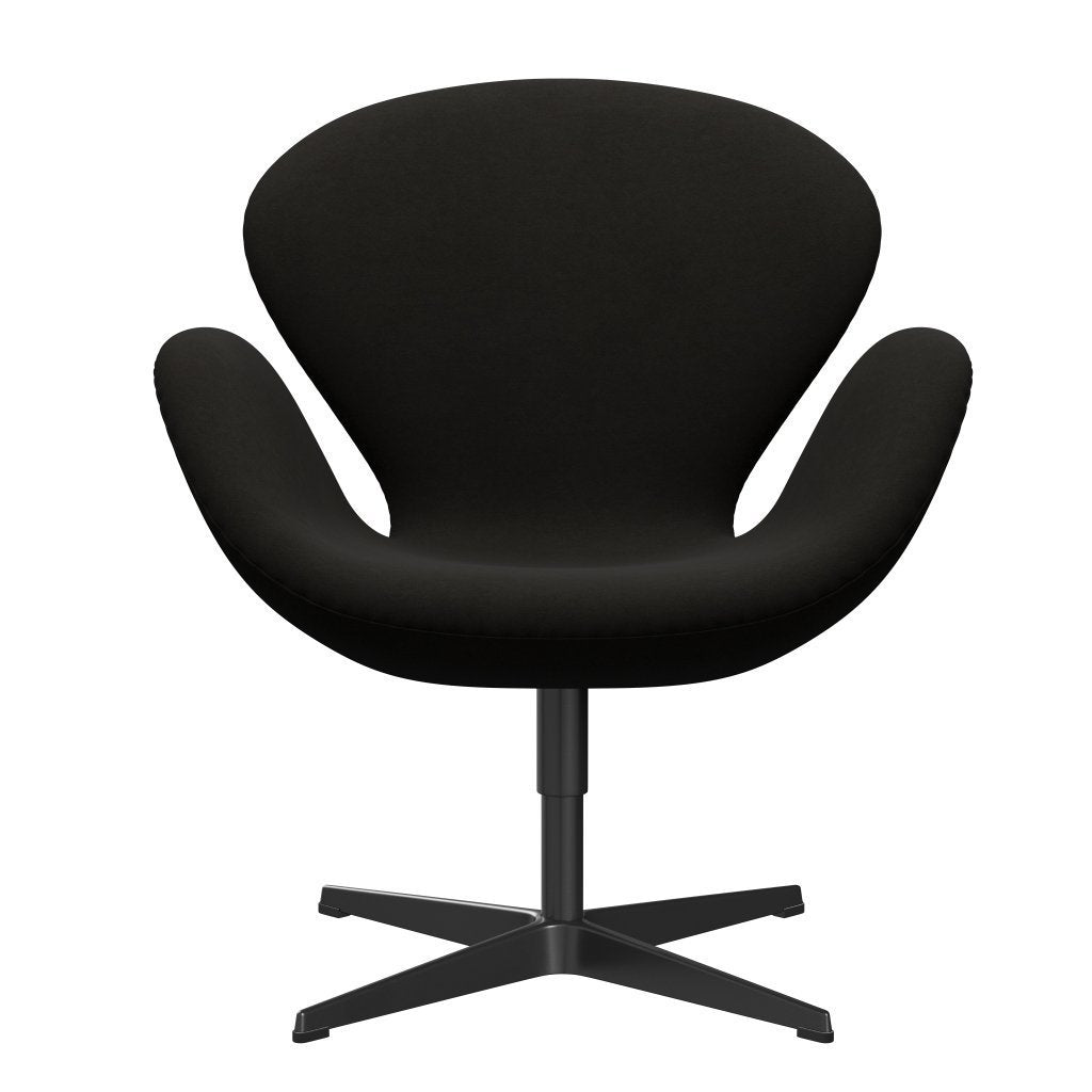 Fritz Hansen Swan Lounge Stuhl, Black Lacked/Comfort Black (61013)