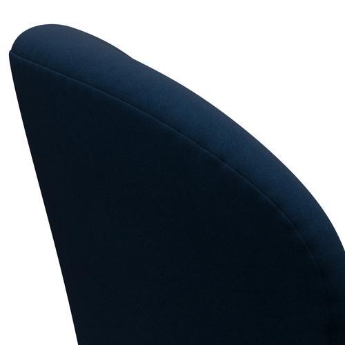 Fritz Hansen Chaise salon de cygne, noir laqué / confort noir / gris foncé