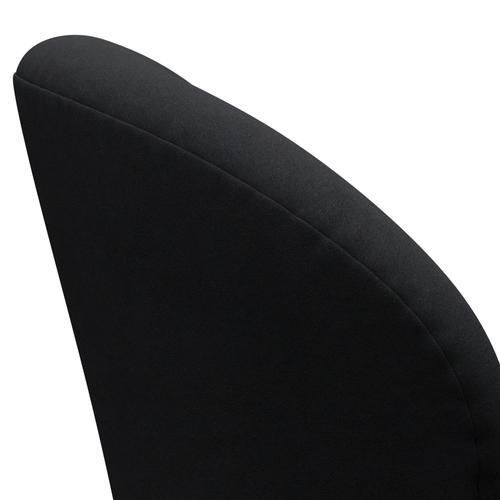 Fritz Hansen Chaise salon de cygne, noir laqué / confort noir / gris