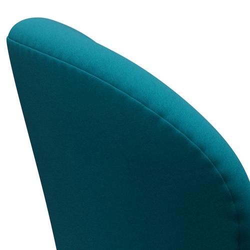 Fritz Hansen Chaise salon de cygne, turquoise laquée / confort noire (67002)