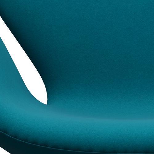 Fritz Hansen Chaise salon de cygne, turquoise laquée / confort noire (67002)