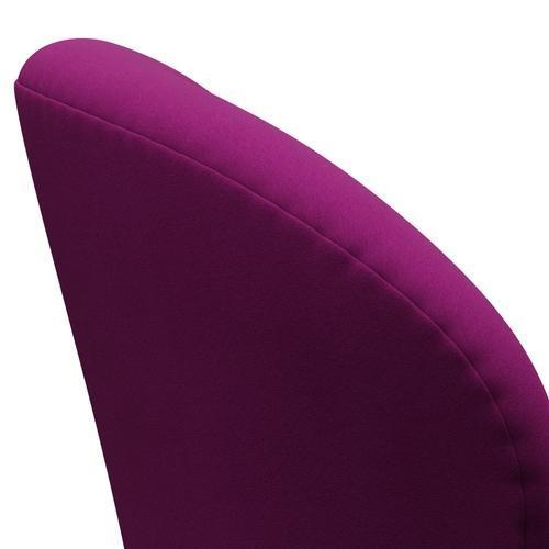 Fritz Hansen Chaise de salon de cygne, Lautée violet laquée / confort