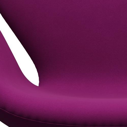 Fritz Hansen Chaise de salon de cygne, Lautée violet laquée / confort