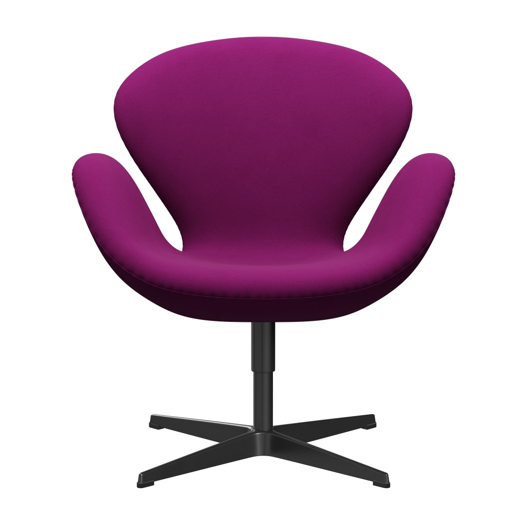 Fritz Hansen Chaise de salon de cygne, Lautée violet laquée / confort