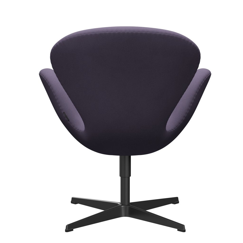 Fritz Hansen Chaise salon de cygne, noir laqué / confort violet