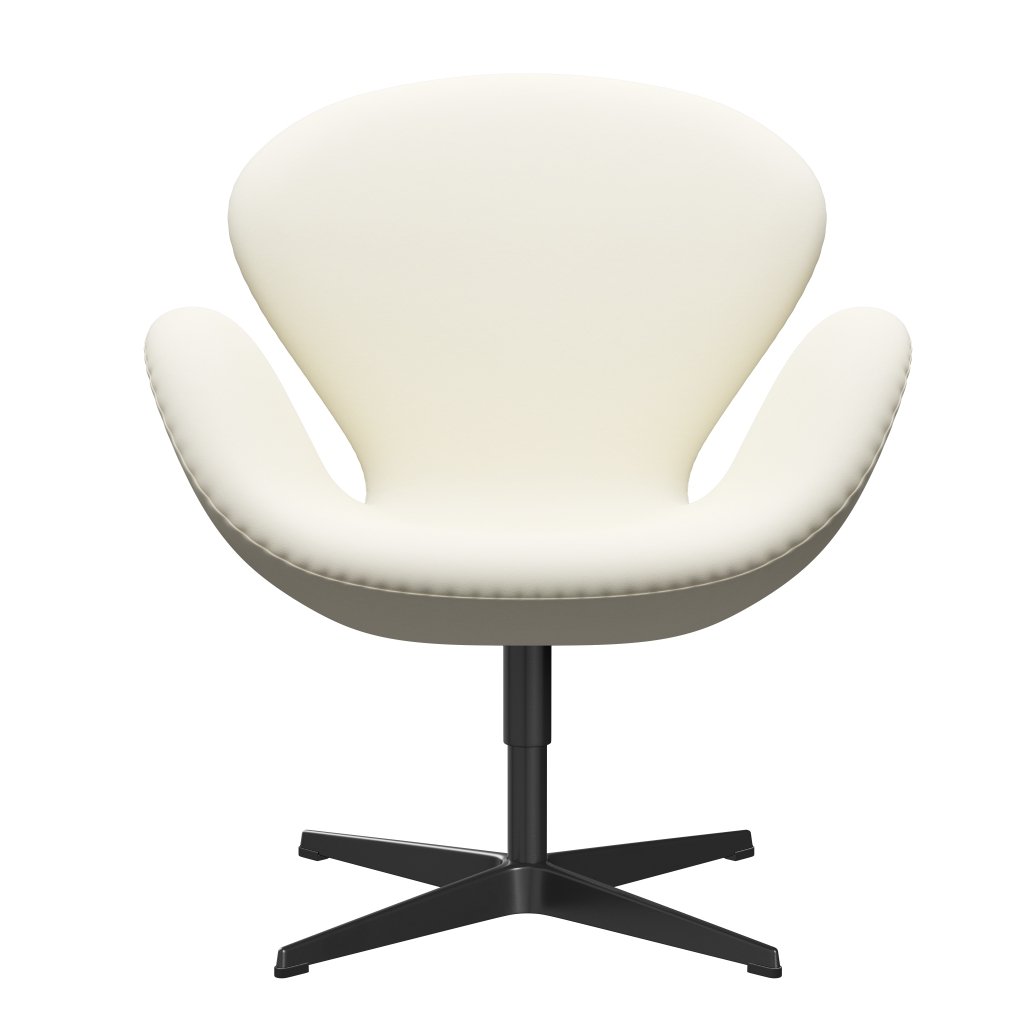 Sedia fritz Hansen Swan Lounge, laccatura nera/comfort