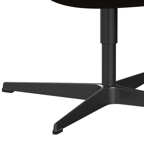 Silla de salón de cisne Fritz Hansen, lacado negro/castaño de diablo