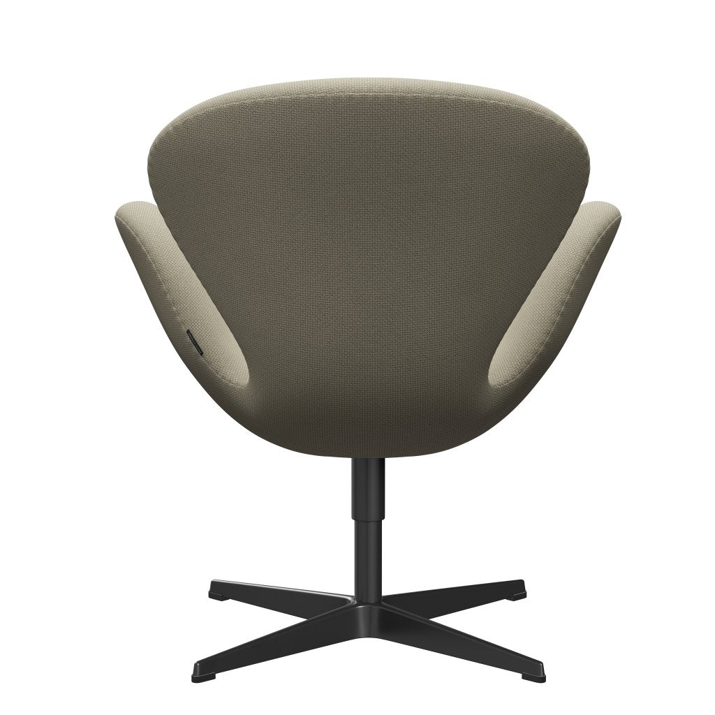 Fritz Hansen Swan Lounge Chair, Black Lackered/Diablo Sand