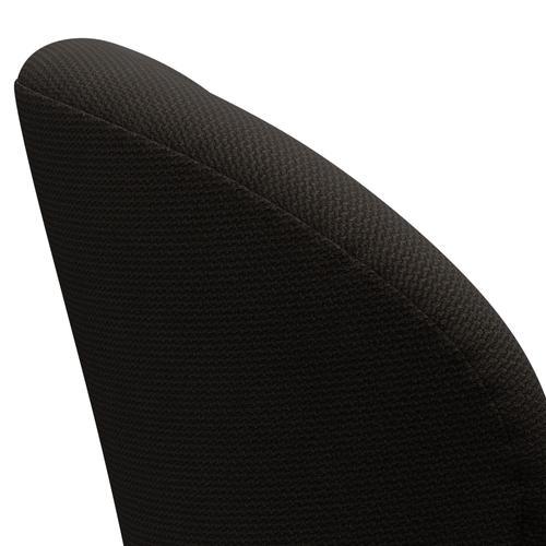 Fritz Hansen Chaise de salon de cygne, noir de chocolat laqué / diablo noir