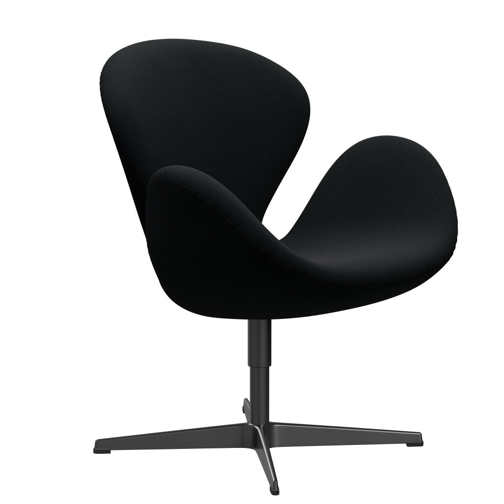 Silla de salón Fritz Hansen Swan, negro lacado/Diablo Negro