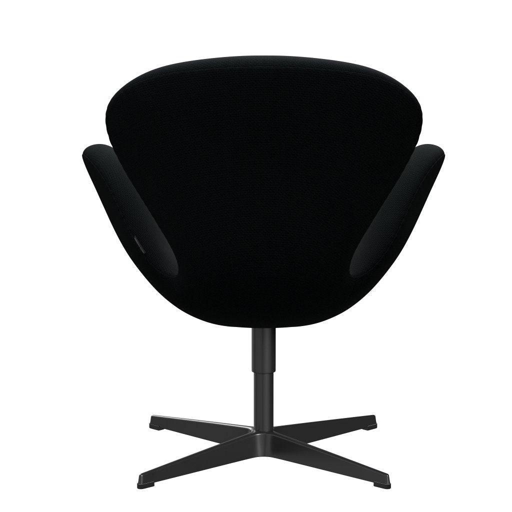 Silla de salón Fritz Hansen Swan, negro lacado/Diablo Negro