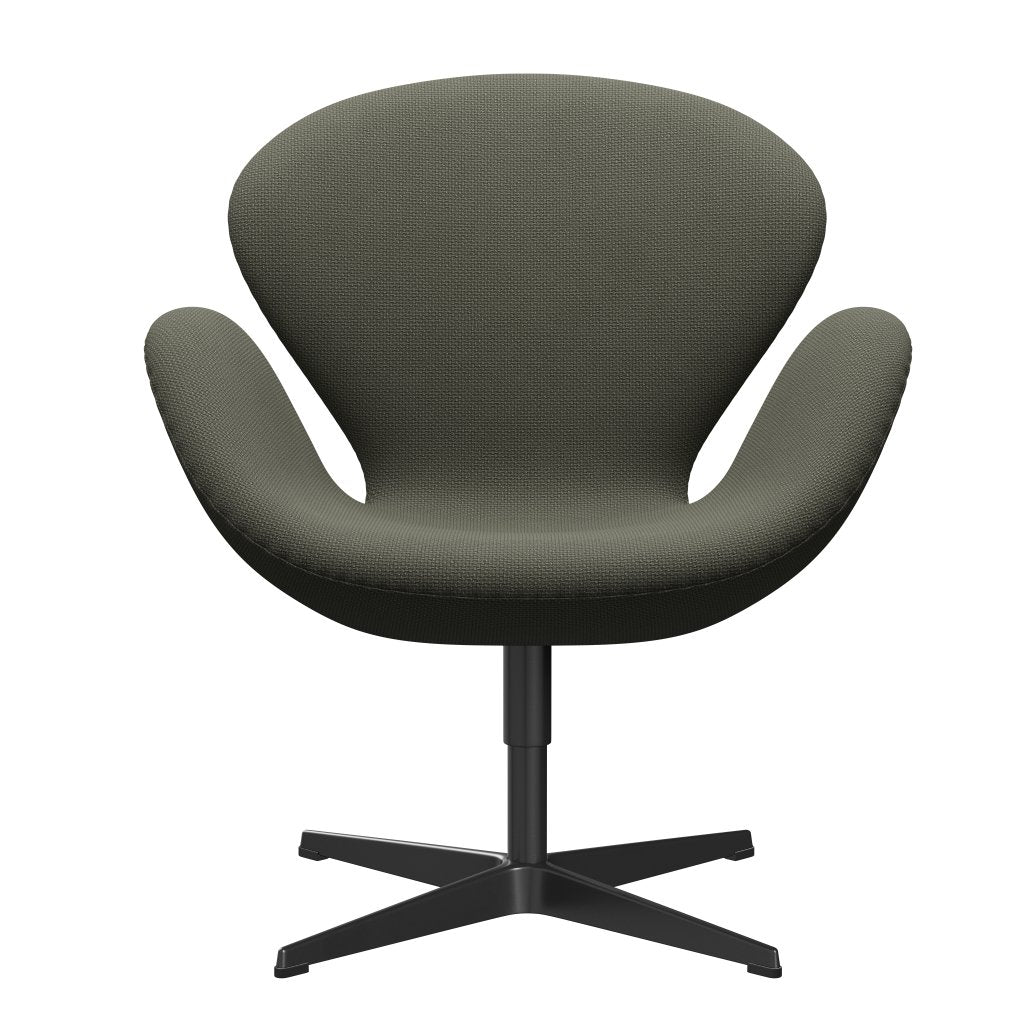 Fritz Hansen Swan Lounge Stuhl, schwarz lackiert/Diablo warmes Grau